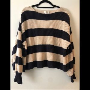 Striped sweater.